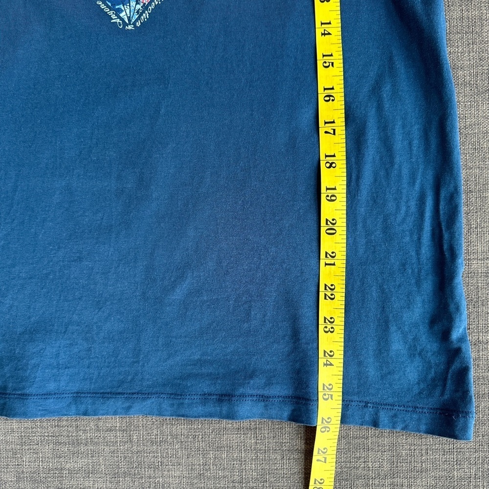 Northern Reflections Navy Cotton Graphic Heart T-Shirt – Short Sleeve – Size L - Picture 5 of 5